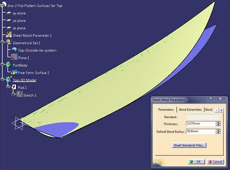 catia sheet metal unfold|CATIA flatten surface.